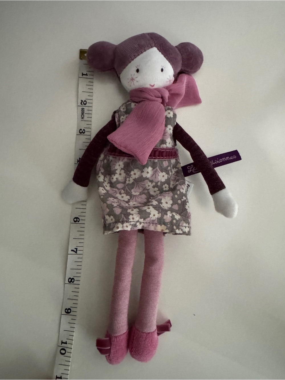 Moulin Roty Mademoiselle Eloise Plush Plum Pink Rag Doll French Cloth Toy - Picture 6 of 7